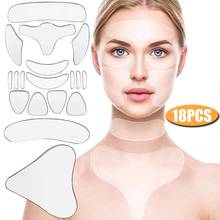 18Pcs Reusable Silicone Removal Sticker Face Forehead Neck Eye Sticker Pad Anti Aging Skin Lifting Care Patch 2024 - buy cheap