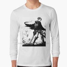 Livai Ackerman Shingeki No Kyojin Long Sleeve T Shirt 100% Pure Cotton Big Size Snk Shingeki No Kyojin Attack Of The Titans 2024 - buy cheap