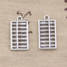 Abalorios con marco para contar, abalorios de 25x12mm de Color plata antigua, fabricación de colgantes, joyería tibetana hecha a mano, 15 Uds. 2024 - compra barato