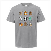 Мужская футболка в стиле хип-хоп с забавным принтом животных, собак, тигров, лето 2019, новая мода, хлопок, высокое качество, облегающие, для фитнеса, повседневные футболки 2024 - купить недорого
