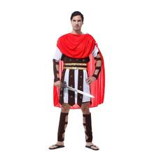 Fantasia masculina de soldado romano, traje para festas de carnaval, dia das bruxas, cosplay, rei adulto 2024 - compre barato