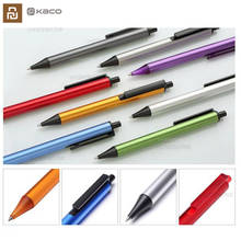 Youpin kaco caneta gel de aço inoxidável, caneta para assinatura em metal, 0.5, preta, à prova d'água, para escritório 2024 - compre barato