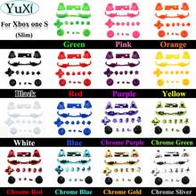 Yuxi conjunto completo de botões de plástico/cromado para xbox one s, joystick analógico dpad com gatilho rt e slim 2024 - compre barato