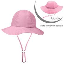 Chapéu de verão para meninos, chapéu panamá unissex para praia, chapéu de balde para crianças de 4 a 8 anos 2024 - compre barato