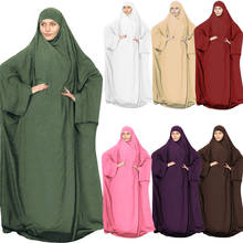 Muslim Prayer Garment Dress Women Hijab Hooded Abaya Khimar Jilbab Ramadan Robe Kaftan Islamic Clothing Full Cover Gown Djellaba 2024 - buy cheap