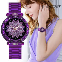 Женские часы из нержавеющей стали с цветами роскошные женские кварцевые часы Relogio Feminino 2024 - купить недорого