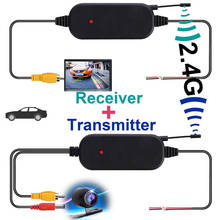 2.4g sem fio transmissor & receptor para carro reverso vista traseira câmera de backup e monitor assistência estacionamento veículo cam 2024 - compre barato