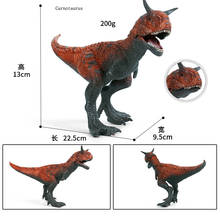 Большая игрушка-Динозавр из твердого материала, карнозавр, Юрского периода, модель животного ковзавра, статическое пластиковое украшение, Пазлы ручной работы 2024 - купить недорого