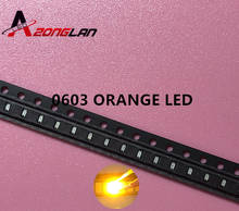 SMD 0603 led 100pcs/lot,Ultra Bright SMD LED 0603 ORANGE 1608 High Bright ,0603 AMBER 2024 - buy cheap