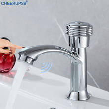 Grifo de lavabo táctil inteligente para baño, montaje en cubierta de un solo frío, automático, con detección táctil, grifos cromados sensibles, K06 2024 - compra barato