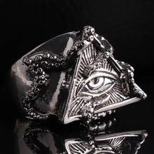 Мужское кольцо с изображением крестового мифа «глубоководный взгляд», аксессуары в стиле панк ювелирные изделия вечерние, подарок на Рождество 2024 - купить недорого