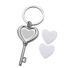 Love Heart Shaped Sublimation Blank Keychain,Heat Transfer Key Chain,eyring Key Tag with Split Rings for DIY Project Crafts 2024 - buy cheap