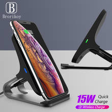15W Wireless Charger Quick Chargers Qi Stand for iPhone X XS Max XiaoMi Samsung S8 S9 S10 Plus Wireless Fast Charging Stand Dock 2024 - buy cheap