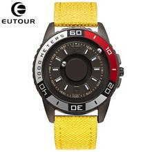 Часы наручные Eutour мужские с магнитным циферблатом, модные креативные, с поворотным механизмом, с металлическими шариками 2024 - купить недорого
