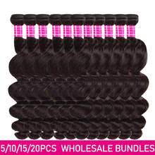WholeSale Price 2 3 4 5 10 Bundles/Lots Loose wave Hair Bundles Virgin Human Hair Extensions Brazilian Loose Wave Weave Hair 2024 - buy cheap