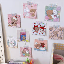 Cute Cartoon Bear Postcard Korean Decoration Cards DIY Collocation Wall Sticker Photo Props Scrapbooking Album Stationery 2024 - buy cheap