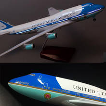 1:150 Scale Airplane Model B747 Aircraft Air Force One with Llight And Wheels Resin Model Collection Gfit Wholesale price 2024 - buy cheap