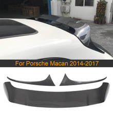 Car Rear Roof Spoiler Wing For Porsche Macan 2014 2015 2016 2017 Carbon Fiber Rear Trunk Boot Lip Wing Trunk Spoiler 2024 - buy cheap