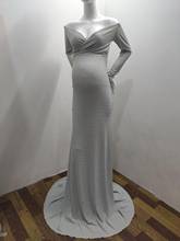Maternity Photography Props Dress Pregnant Women Sexy Flash Woven flower Stretch Fabric Photo Shoot V-neck Dresses 2020 Clothing 2024 - buy cheap