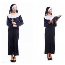 Virgin Mary Nuns Costumes Woman Halloween Cosplay Christian Religion Monk Robes Stage Performance Priestess Dress Scarf 2024 - buy cheap