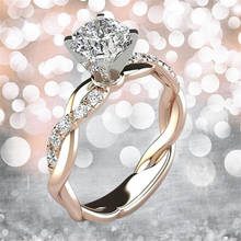 Anillo de boda con amuleto de cristal para mujer, sortija de compromiso para mujer, regalo romántico para el Día de San Valentín 2024 - compra barato