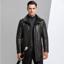 2020 New Winter Men's Jacket Fur Collar Liner Warm Leather Jackets for Men Outdoor Business Winter Mne's Coat Medium Long, M-4XL 2024 - buy cheap
