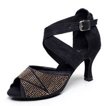 Туфли женские для латиноамериканских танцев, квадратные, на высоком каблуке, размера плюс 2024 - купить недорого