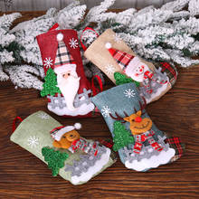 Новогодние и рождественские чулки новогодний мешок Подарочный мешок для конфет рождественские украшения для дома Рождественский носок Рождественская елка Декор 2024 - купить недорого