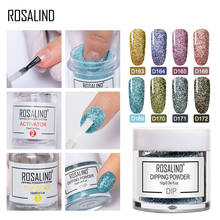 ROSALIND Dip Powder Nail Art Polish Holographic Glitter Gradient Shining Chrome Pigment Dipping Powder Set Nail Flakes Sequins 2024 - buy cheap