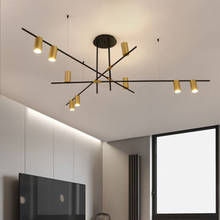 Luminária pendente moderna de metal, luminária pendente de teto dourada para sala de estar, cozinha e quarto, estilo nórdico 2024 - compre barato