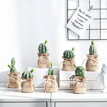 Nordic Artificial Cactus Resin Figurines Cactus Miniature Decorative Living Room Office Home Decoration Accessories 2024 - buy cheap