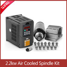 110V/220V 2.2 kw Air Cooled Spindle Kit 2.2KW VFD +ER20 Collet +Air Cooled 2200w CNC Milling Motor for CNC Router 2024 - купить недорого