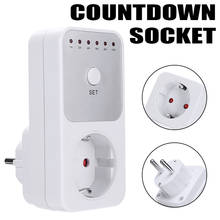 Enchufe con temporizador de cuenta atrás para el hogar, herramienta de interruptor de enchufe de apagado automático para electrodomésticos, enchufe de la UE 2024 - compra barato