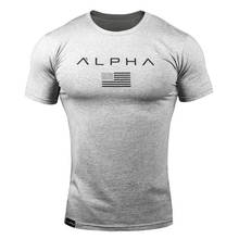 2019 New Brand Clothing Gyms Tight T-shirt Mens Fitness T-shirt Homme Gyms T-Shirt Men Fitness Summer Top 2024 - buy cheap