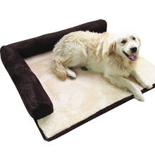 Съемная кровать для собак, теплые большие кровати для собак, дома, мягкий материал, питомник, диван, коврик для щенков, собак, кошек, теплая ставка S/M/L/XL 2024 - купить недорого