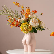 Flower Pot Home Decoration Accessories Tabletop Vase  Modern Body Art Bust Statue Ceramic Porcelain Desk Decor Ornaments 2024 - buy cheap