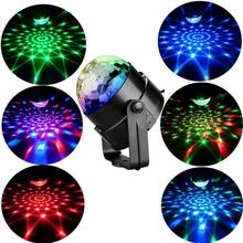 110v 220v mini rgb led bola de cristal efeito estágio iluminação lâmpada festa discoteca clube dj luz laser mostrar lumiere feixe 2024 - compre barato
