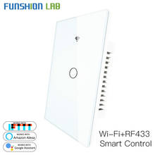 RF433 WiFi Smart Wall Light Switch Glass Panel Smart Life Tuya APP Remote Control Works With Alexa Google Home 1 Gang 2024 - buy cheap