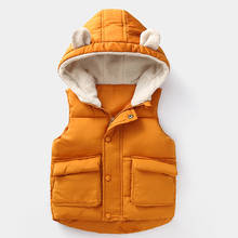 Boys Vest 2019 Autumn Winter Baby Girls Fur Vest Jacket Kids Warm Hooded Outerwear Coat Vest For Boys Clothes Children Waistcoat 2024 - buy cheap