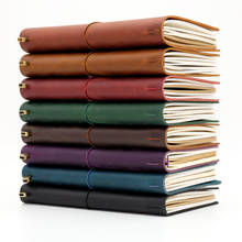 100% Genuine Leather Traveler's Notebook travel Diary Journal Vintage Handmade Cowhide Gift traveler 2024 - buy cheap