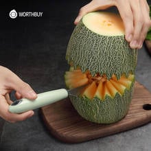 WORTHBUY Multifunctional Fruit Carving Knife Stainless Steel Melon Cutter With Plastic Handle Kitchen Fruit Vegetable Tools 2024 - buy cheap