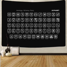 astrology tapestry tarot wall fabric carpet black tapestry wall hanging dorm decor drop shipping blanket 2024 - buy cheap