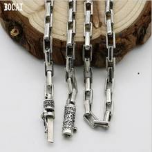 S925 solid sterling silver punk style Thai silver necklace long paragraph rough six-word mantra men's necklace accessories 2024 - buy cheap