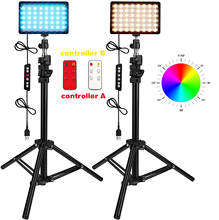 JYYXF RGB LED Video Light with Adjustable Tripod Stand 2 Packs Dimmable 2500-6500K USB Video Conference Lighting Kit for YouTube 2024 - buy cheap