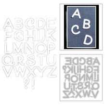 2020 Новый Английский алфавит и символ, металлические Вырубные штампы для рукоделия, вырезание бумаги, изготовление слов, поздравительная открытка, скрапбукинг, без штампов 2024 - купить недорого