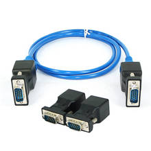 1 Pair VGA Extender Male Female to LAN RJ45 CAT5 CAT6 20M Network Cable Adapter VGA extender over CAT5/CAT6/RJ45 cable 2024 - buy cheap
