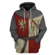 Hoodie Custom Retro medieval Polish Knight Apparel Harajuku Fashion Sweatshirt Unisex Cosplay Casual Zip Jacket 2024 - buy cheap