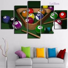 Five-Piece Modular Picture Billiard Table Art Canvas Painting On The Wall Modern Posters and Prints Decoration Bedroom Frameless 2024 - buy cheap