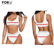 Conjunto de Bikini para mujer, bañador Sexy con imágenes personalizadas, logotipo y nombre, ropa de baño de verano 2024 - compra barato