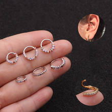 Brinco de cartilagem hélix 1 peça, anel tragus da zircônia cúbica, piercing corporal, joias, acessórios femininos 2024 - compre barato